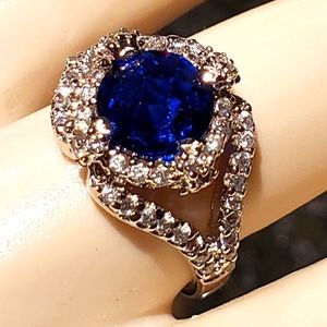 Sapphire and diamond simulation size 6.5 ring.